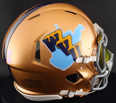 WEST VIRGINIA MOUNTAINEERS WVU Riddell Speed Full Size REPLICA Football Helmet - Image 1 of 4