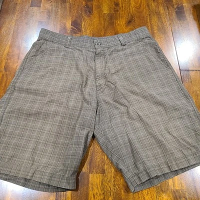 Шорты BillaBong оливково-зеленые клетчатые мужские размер 36 повседневные современные - Изображение 1 из 4