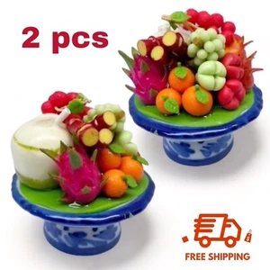 simulation thailand fruit model fake fruit simulation fruit handmade mini 2 pcs - Picture 1 of 6