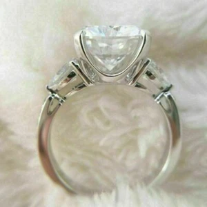 3ct Lab Created Diamond Women's Solitaire Engagement Ring In White Gold Plated - Picture 1 of 9