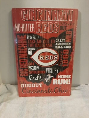 CINCINNATI REDS BIG RED MACHINE WOOD SIGN 11"X17'' NEW WINCRAFT 👀 - Image 1 of 3