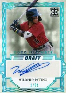 2020 Leaf Ultimate Draft XRC Autograph Platinum Wilderd Patino RC AUTO 1/50