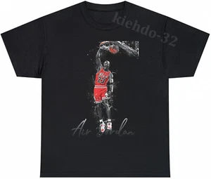 MJ Dunk Basketball Fan Art 90s Vintage Faded Style Tee S-5XL Men Women Unisex - Picture 1 of 5