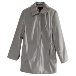 Merona Women's Tailored Trench Style Mid-Length Walking Jacket Beige, Size Small - Picture 1 of 19