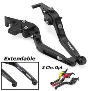 Folding Extendable Adjustable Brake Clutch Lever For YAMAHA T-Max XP 500 530 560 - Picture 1 of 21
