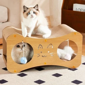 Cat Kitten Corrugated Cardboard Scratcher Scratching Pad Scraper Board Sofa Toy - Picture 1 of 9