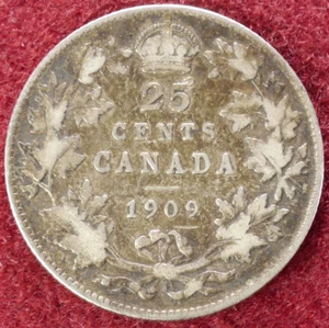 Canada 25 Cents 1909 (D2108) - Picture 1 of 2