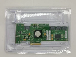 Low-Profile HP LSI Logic SAS3041E-HP 4-Port PCI-e SAS SATA RAID Controller - Picture 1 of 9