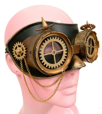 Steampunk Goggles Phantom Theater Masquerade Cyber Gold Silver - Image 1 of 3