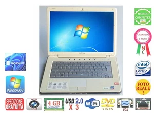 PORTATILE SONY VAIO PCG-5K2M CPU INTEL CORE2DUO T8100 14" WINDOWS 7/11 - Imagen 1 de 1