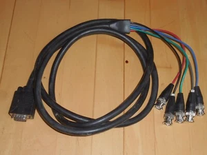 15pin SVGA monitor cable/lead to 5x BNC plugs - 2 metres - Zdjęcie 1 z 4