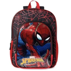 Boys Child Marvel Spider-Man 16 inch Backpack School Book Bag Side Pockets NWT - Picture 1 of 1