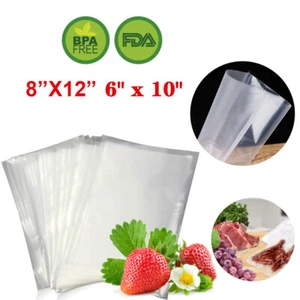 Bolsas selladoras al vacío de 6""x10"" 8""x12"" ahorro de alimentos máquina de sellado bolsas de almacenamiento de cocina - Imagen 1 de 6
