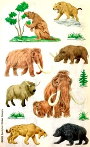 **VINTAGE** Maxi PREHISTORIC ANIMALS Sandylion Stickers ~ 1 sheet *RARE* - Picture 1 of 1