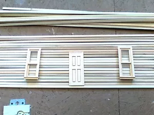 dollhouse miniatures Log Cabin Siding House Conversion Strips 34" long 15 strips - Picture 1 of 5