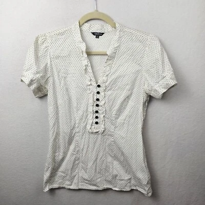 Blusa Maurice’s Top Mujer Talla Mediana Blanca Negra Manga Corta  Foto 1 de 4
