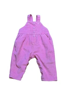 Vintage 90s Osh Kosh B Gosh Pink Cord Vestbak Overall Ruffle Trim Buttons 1 - Bild 1 von 9