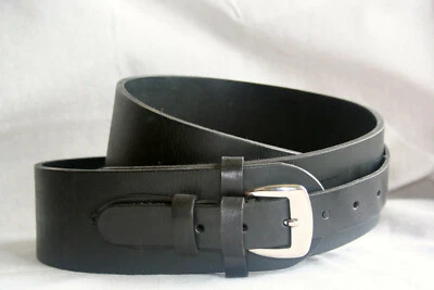 Cinturón Funda Cuero NEGRO 70113 Nuevo TALLA 44 Cinturón 2.5 Pulgadas Foto 1 de 4