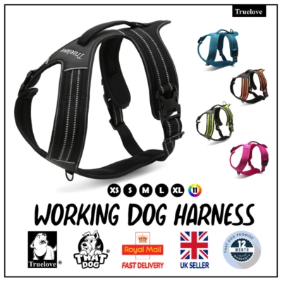 Dog Harness Truelove Working Large No-Pull Adjustable Red Pink Blue XS S M L XL