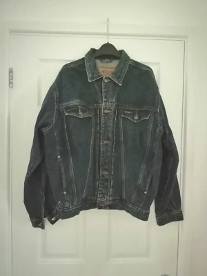 Chaqueta de mezclilla para hombre NICO talla S algodón puro azul oscuro vintage años 90 Foto 1 de 4