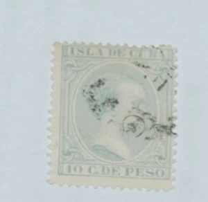 Spanish Antilles colonies, used stamp, King Alfonso XIII 1890s, 10 c, AX4-36 - Picture 1 of 2