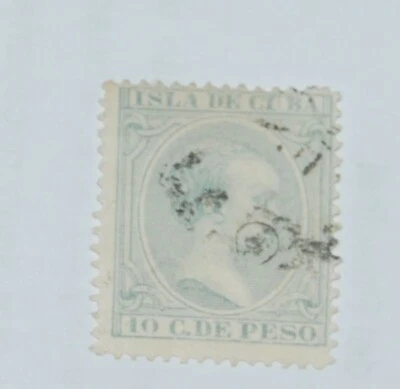 Spanish Antilles colonies, used stamp, King Alfonso XIII 1890s, 10 c, AX4-36 - Image 1 of 2