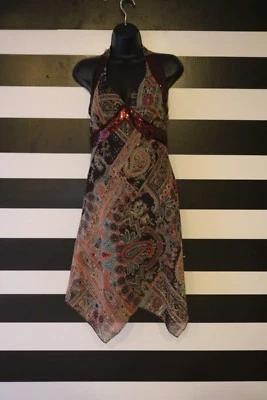 Женское платье Rampage с цветочным рисунком и открытой спиной без рукавов размер 7 - Изображение 1 из 4