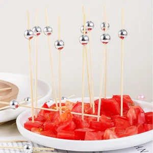 100 fruit skewers cocktails sushi hamburgers bamboo skewers bead skewers - Picture 1 of 11
