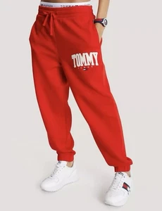 Tommy Hilfiger Damen Jogginghose Varsity Logo Gr. XL rot bestickt Fleece - Bild 1 von 11