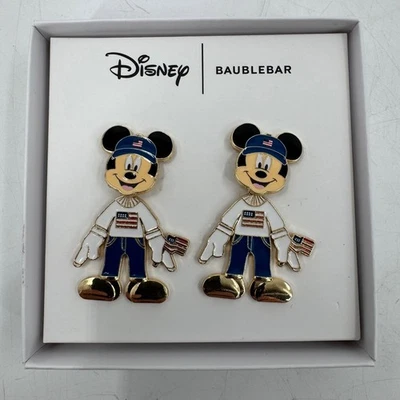 Pendientes Bandera Disney BAUBLEBAR Mickey Mouse Americana Patriótico EE. UU. Foto 1 de 3