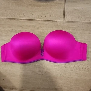 Sujetador Victorias Secret Bombshell 34A Rosa Caliente Acolchado Sin Tirantes Con Aros - Imagen 1 de 3