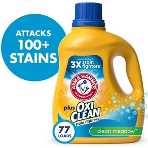 ARM & HAMMER Plus OxiClean Clean Meadow, 77 Loads Liquid Laundry Detergent, 100. - Picture 1 of 2