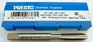 Presto 1/4" x 20 UNC Hand or Machine HSS Bright Finish Plug Tap - Picture 1 of 3