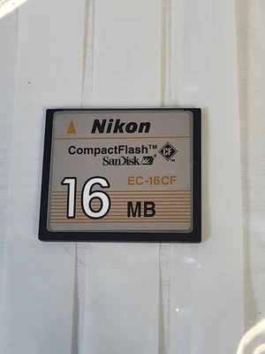 Nikon Compact Flash 16MB CF Type-I Memory Card for Digital Cameras EC-16CF - Image 1 of 3