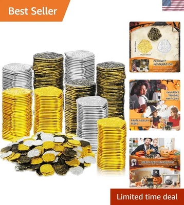 Celebra con 100 divertidos doblones piratas - Ideal para fiestas y juegos de mesa Foto 1 de 4