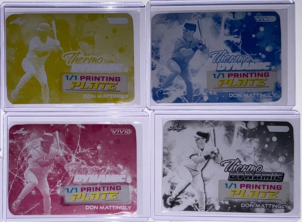 Juego de 1/1 placa de impresión termodinámica Leaf Vivid Baseball Don Mattingly 2025 Foto 1 de 1