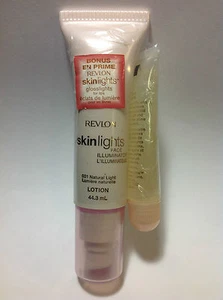 Revlon Skinlights Face Illuminator #01 Natural Light Lotion + Free Gloss New. - Picture 1 of 4