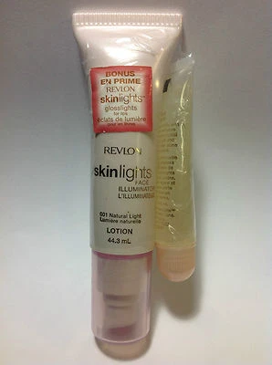 Revlon Skinlights Face Illuminator #01 Natural Light Lotion + Free Gloss New. - Image 1 of 4