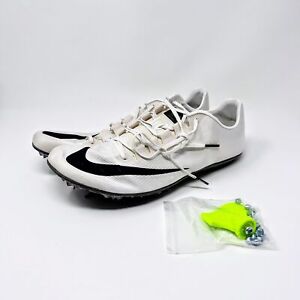 Nike Zoom 400 Track Spikes Low Top Running Spikes- White-AA1205-002-Size US 13