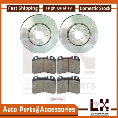 Brembo Front Brake Rotors & Ceramic Pads Kit Fits 1990-1993 Mercedes-Benz 300SL - Image 1 of 4