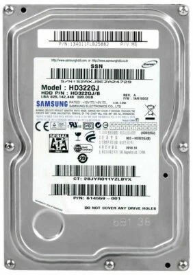 Hard Drive Samsung Spinpoint 320GB 7200U/Min 16MB SATA II HD322GJ 3.5'' Inch - Image 1 of 3