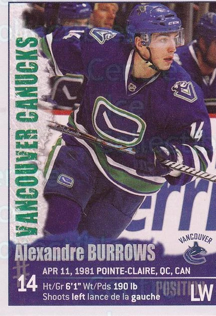 2009-10 Panini Stickers #309 Alexandre Burrows - Image 1 of 1