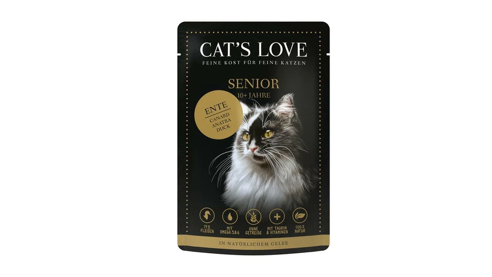 Cat's Love Senior Ente 12x 85 g Nassfutter getreidefrei - Bild 1 von 1