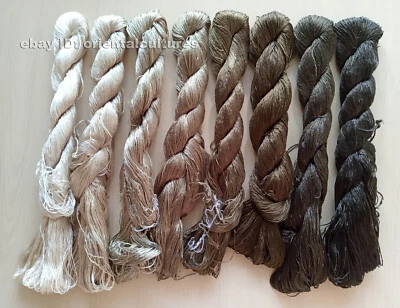 8bundles 100%natural mulberry silk,hand-dyed su embroidery silk floss/threads - Image 1 of 4