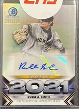 2021 Bowman Chrome Russell Smith Class Of 2021 Refractor Autograph Card /250