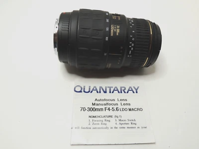 Quantaray 70-300mm f/4-5.6 LDO Macro AF Lens Minolta for repair - Image 1 of 4