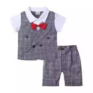 Gentleman Toddlers Clothing Boy Clothes Sets Summer Clothes for Boys Cotton suit - Picture 1 of 9