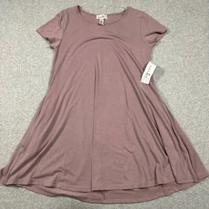 Just Be Swing Dress Elderberry Purple Stretch Women's Size Medium - Picture 1 of 8
