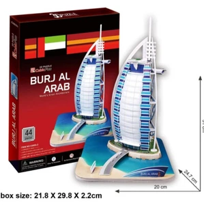 Cubic Fun Burj Al Arab 44pcs 3D Puzzle DIY Achitecture Model Building Kit Kids - Picture 1 of 4