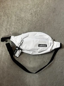 NWT Adidas Unisex Core Fanny Pack Waist Belt Crossbody Travel Bag White - Picture 1 of 9